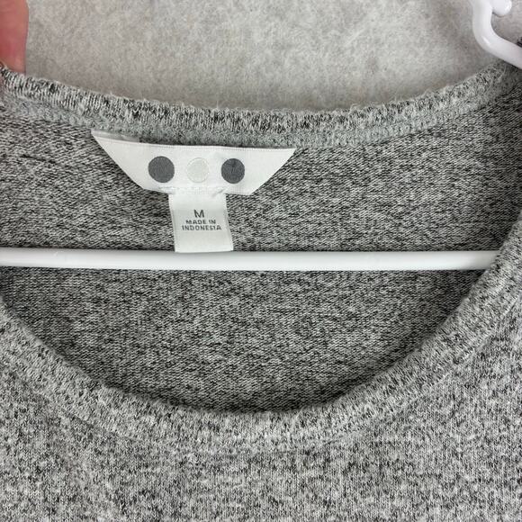 Three Dots Short Sleeve Top Women's Medium Heather Grey Rayon Soft Knit Everyday - Picture 6 of 9